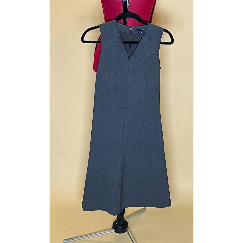 Theory blue gray office wear dress